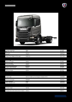 стійке шасі Scania R 650 B4x2NZ