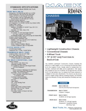 стійке шасі Mack RD694S CA49 EM5-250 6x4