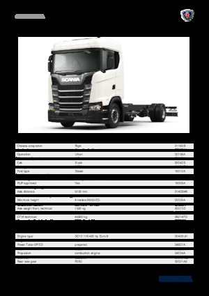 стійке шасі Scania S 420 B4x2NA