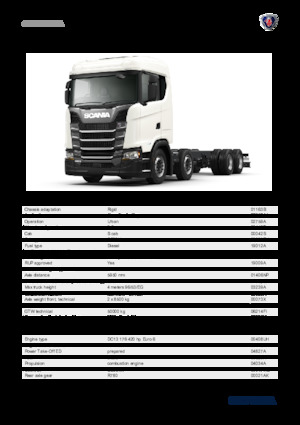 стійке шасі Scania S 420 B8x2NA