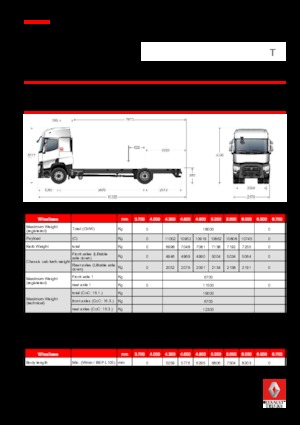 стійке шасі Renault T 430.18 4x2 R LOW E6