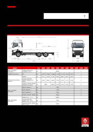 стійке шасі Renault T 520.26 6x2 R E6