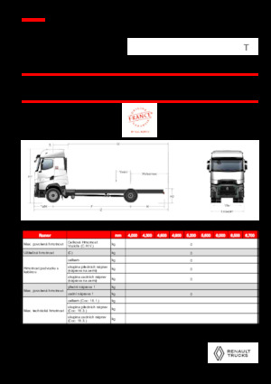 стійке шасі Renault T HIGH P4X2 LOW 13L E6
