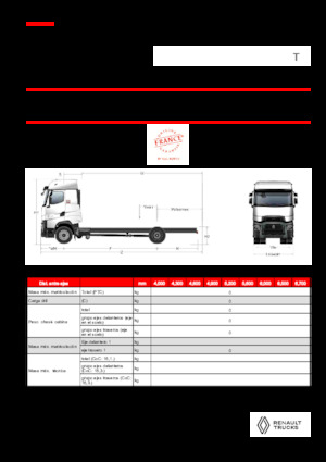 стійке шасі Renault T HIGH P4X2 LOW 13L E6