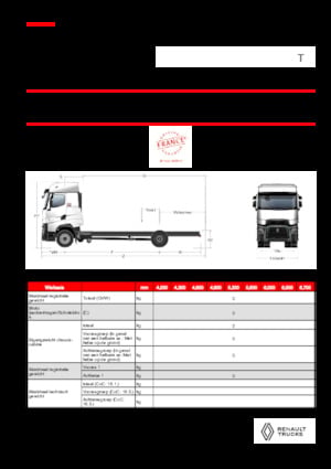 стійке шасі Renault T HIGH P4X2 LOW 13L E6