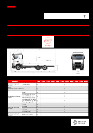 стійке шасі Renault T HIGH P6X2 LOW 24,5T 13L E6