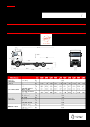 стійке шасі Renault T HIGH P6X2 LOW 26T 13L E6