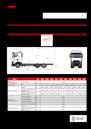 стійке шасі Renault T HIGH P6X2 LOW 26T 13L E6