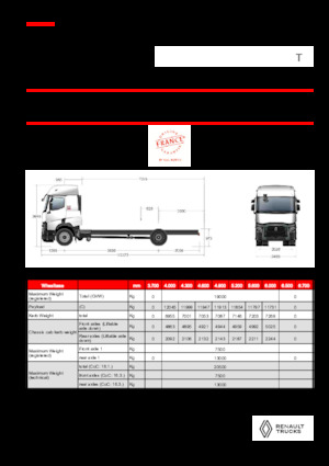 стійке шасі Renault T P4X2 11L E6