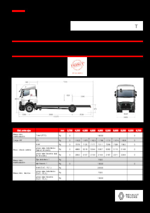 стійке шасі Renault T P4X2 13L E6
