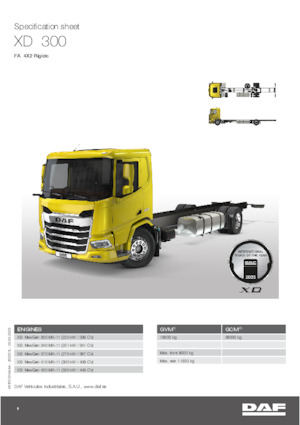 стійке шасі DAF XD 340 FA