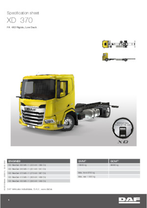 стійке шасі DAF XD 340 FA Low Deck