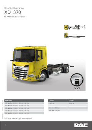 стійке шасі DAF XD 450 FA Low Deck