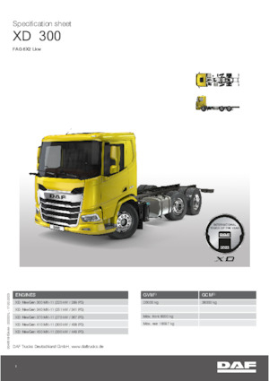 стійке шасі DAF XD 300 FAG