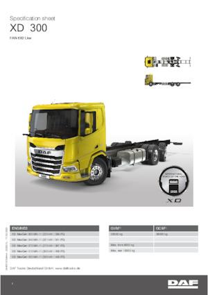 стійке шасі DAF XD 300 FAN