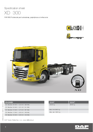 стійке шасі DAF XD 340 FAR