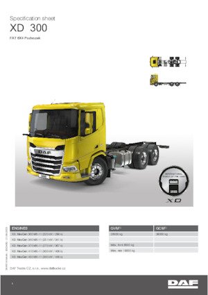 стійке шасі DAF XD 410 FAT