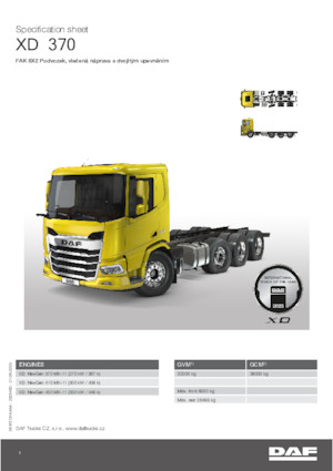 стійке шасі DAF XD 370 FAK