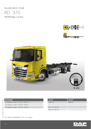 стійке шасі DAF XD 450 FAN Low Deck