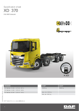 стійке шасі DAF XD 410 FAC