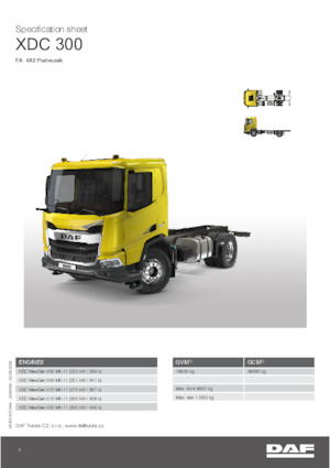 стійке шасі DAF XDC 300 FA