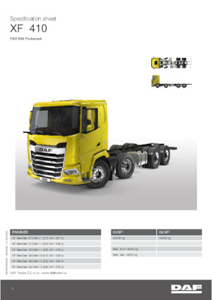 стійке шасі DAF XF 410 FAD