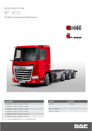 стійке шасі DAF XF 410 FAK
