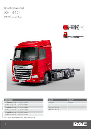 стійке шасі DAF XF 410 FAN Low Deck