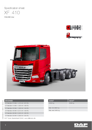 стійке шасі DAF XF 480 FAQ