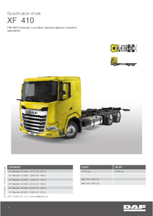 стійке шасі DAF XF 410 FAS Low Deck