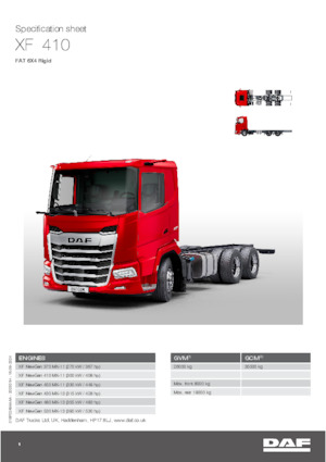 стійке шасі DAF XF 480 FAT