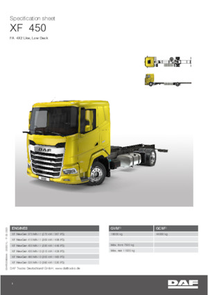 стійке шасі DAF XF 430 FA Low Deck