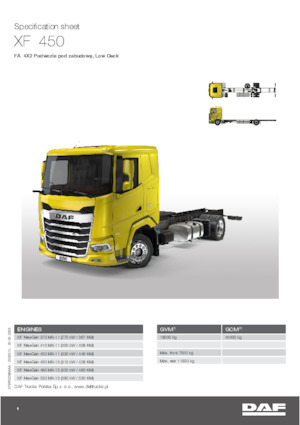 стійке шасі DAF XF 430 FA Low Deck