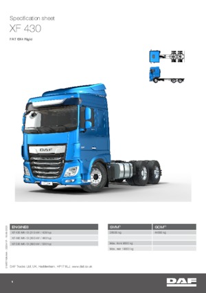 стійке шасі DAF XF 430 FAT