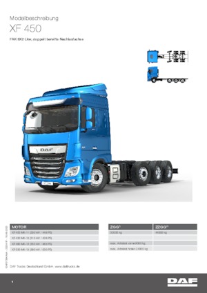 стійке шасі DAF XF 450 FAK