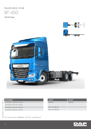 стійке шасі DAF XF 450 FAN