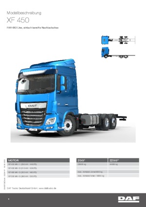 стійке шасі DAF XF 450 FAR