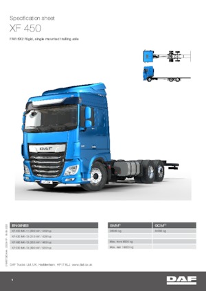стійке шасі DAF XF 450 FAR