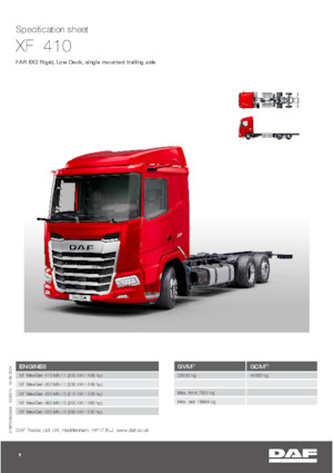 стійке шасі DAF XF 370 FAR Low Deck