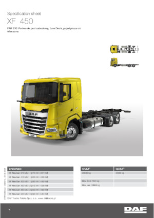 стійке шасі DAF XF 480 FAR Low Deck