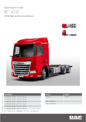 стійке шасі DAF XF 450 FAS