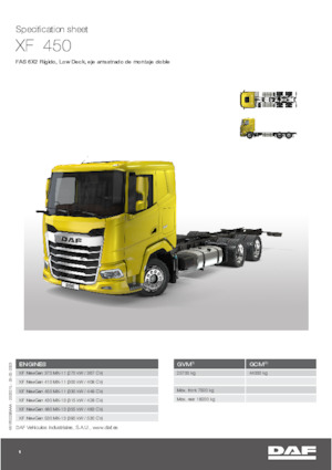 стійке шасі DAF XF 480 FAS Low Deck