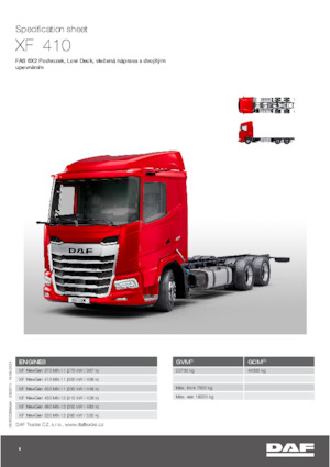 стійке шасі DAF XF 430 FAS Low Deck
