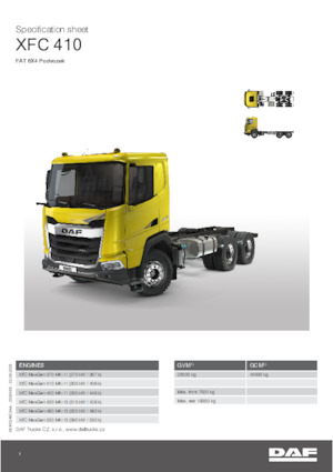 стійке шасі DAF XFC 410 FAT