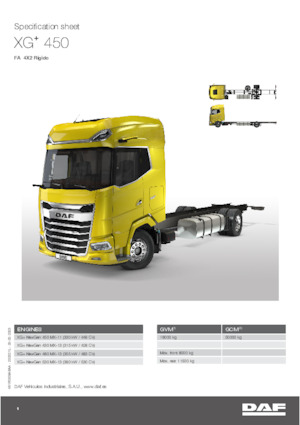 стійке шасі DAF XG+ 450 FA