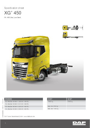 стійке шасі DAF XG+ 450 FAR