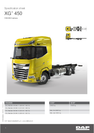 стійке шасі DAF XG+ 530 FAN