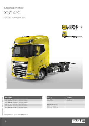 стійке шасі DAF XG+ 430 FAN Low Deck