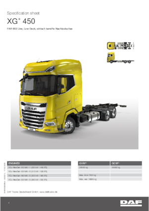 стійке шасі DAF XG+ 480 FAR Low Deck