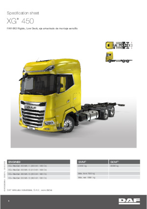 стійке шасі DAF XG+ 480 FAR Low Deck